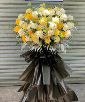 Mẫu lẵng hoa đám tang đẹp trang trọng ( gửi hình ảnh, báo giá bao nhiêu ) trước khi giao