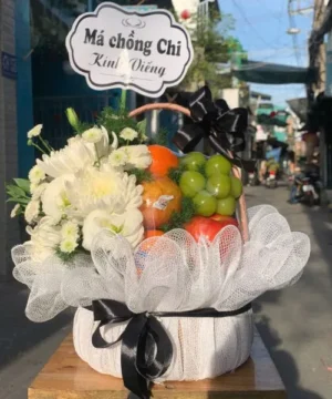 Mẫu giỏ trái cây đám giỗ, đi cúng thắp hương ngày giỗ